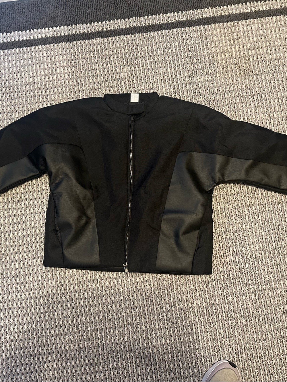 Yeezy Black Panel Zip-Front Bomber Jacket
